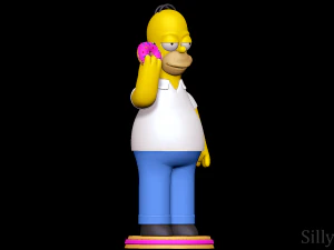 Homer Simpson Eating Donut - The Simpsons 3D Print Model