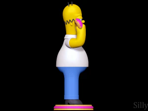 Homer Simpson Eating Donut - The Simpsons 3D Print Model