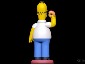 Homer Simpson Eating Donut - The Simpsons 3D Print Model