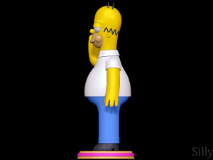Homer Simpson Eating Donut - The Simpsons 3D Print Model