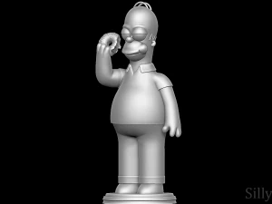 Homer Simpson Eating Donut - The Simpsons 3D Print Model