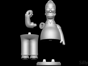 Homer Simpson Eating Donut - The Simpsons 3D Print Model