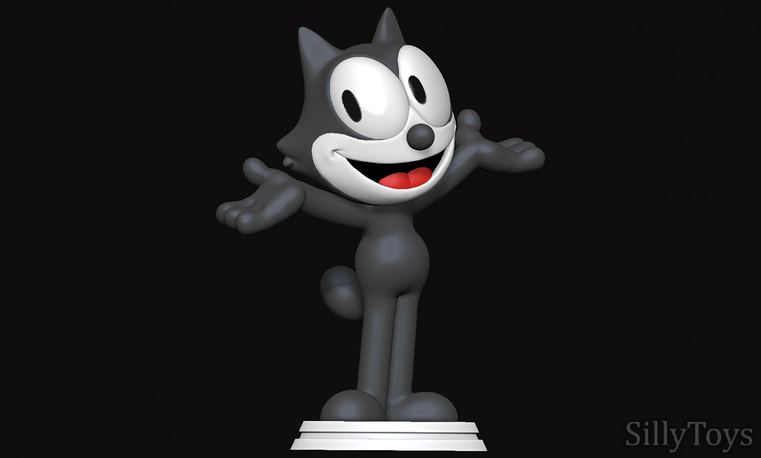 Felix The Cat 3D Print Model .c4d .max .obj .3ds .fbx .stl .blend 