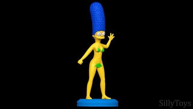Marge Simpson Naked - The Simpsons 3D-printmodel .c4d .max .obj .3ds .fbx .stl .blend 