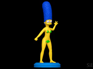 Marge Simpson &Ccedil;ıplak - Simpsonlar 3D Baskı Modeli