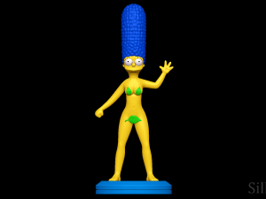 Marge Simpson Naked - The Simpsons 3D-printmodel
