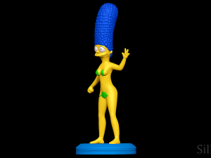 Marge Simpson Naked - The Simpsons 3D-printmodel