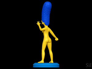 Marge Simpson Naked - The Simpsons 3D-printmodel