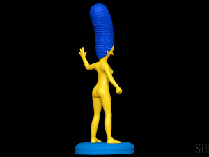 Marge Simpson Naked - The Simpsons 3D-printmodel