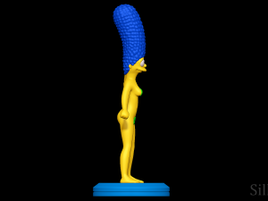 Marge Simpson Naked - The Simpsons 3D-printmodel