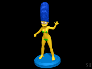 Marge Simpson Naked - The Simpsons 3D-printmodel
