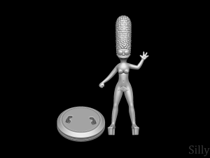 Marge Simpson Naked - The Simpsons 3D-printmodel