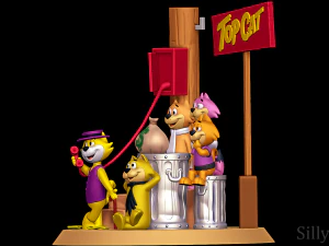 Top Cat Diorama 3D Print Model