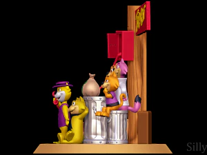 Top Cat Diorama 3D Print Model