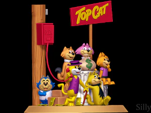 Top Cat Diorama 3D Print Model