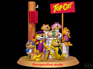 Top Cat Diorama 3D Print Model