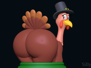 Turkey Big Booty for Thanksgiving 3D Print Model