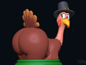 Turkey Big Booty for Thanksgiving Model Cetak 3D