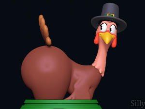 Turkey Big Booty for Thanksgiving Model Cetak 3D