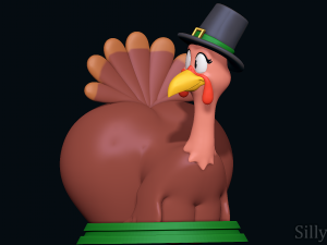 Turkey Big Booty for Thanksgiving Model Cetak 3D