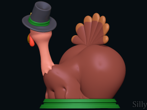Turkey Big Booty for Thanksgiving Model Cetak 3D