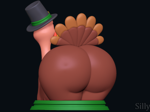 Turkey Big Booty for Thanksgiving Model Cetak 3D