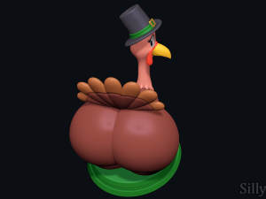 Turkey Big Booty for Thanksgiving Model Cetak 3D