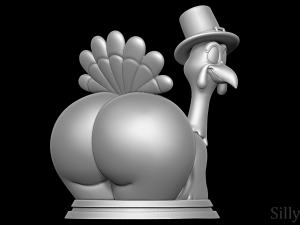 Turkey Big Booty for Thanksgiving Model Cetak 3D