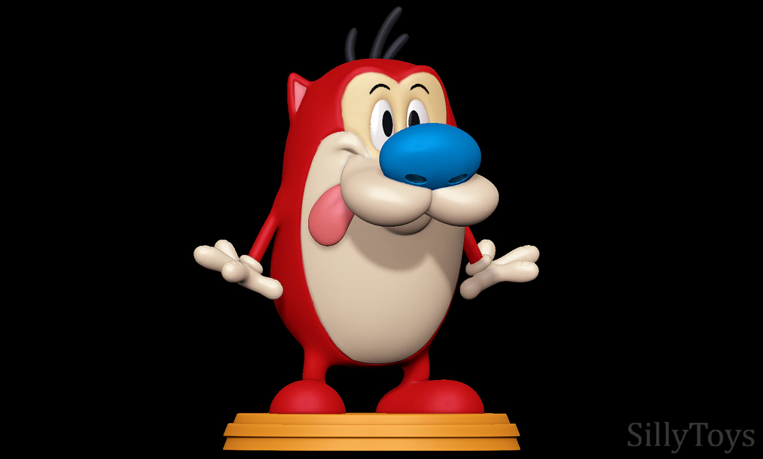 Stimpy - The Ren and Stimpy Show 3D Print Model .c4d .max .obj .3ds .fbx .stl .blend 