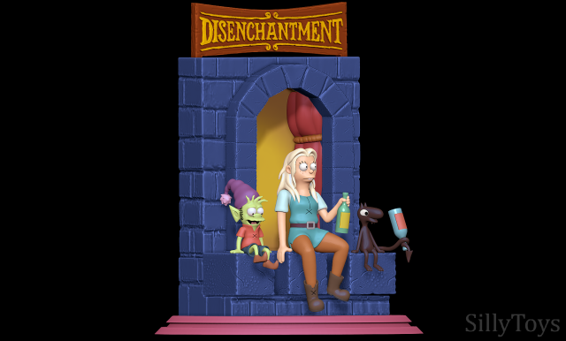 Disenchantment Diorama - 3D print model 3D प्रिंट मॉडल .c4d .max .obj .3ds .fbx .stl .blend 