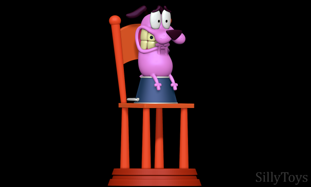 Courage the Cowardly Dog 3D-printmodel .c4d .max .obj .3ds .fbx .stl .blend 