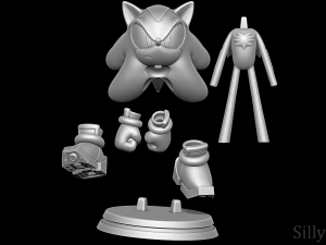 Shadow the Hedgehog Model Cetak 3D