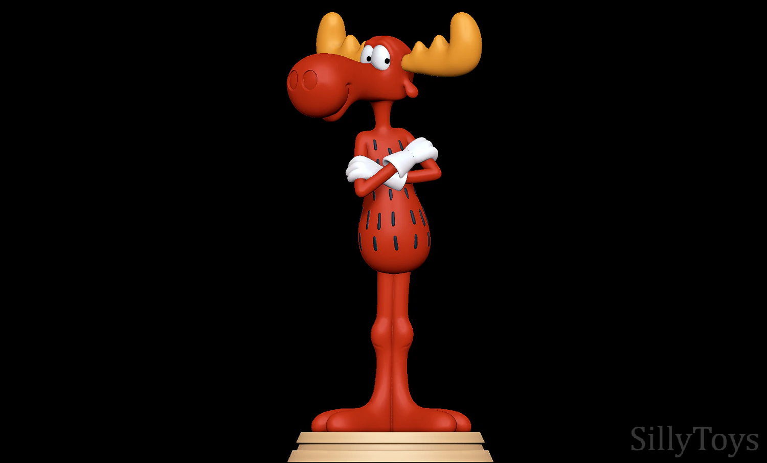 Bullwinkle J moose 3D Print Model .c4d .max .obj .3ds .fbx .stl .blend 