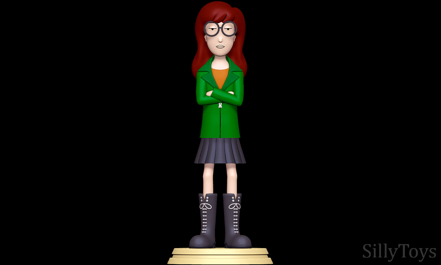 Daria Morgendorffer 3D Print Model .c4d .max .obj .3ds .fbx .stl .blend 