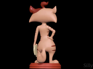Tambourine Cat - Barnyard the original party 3D Print Model