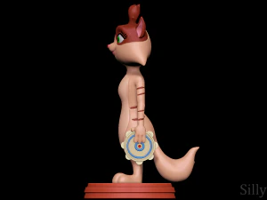 Tambourine Cat - Barnyard the original party 3D Print Model