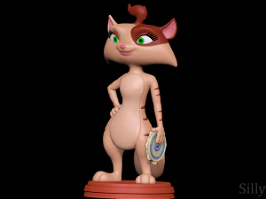 Tambourine Cat - Barnyard the original party 3D Print Model