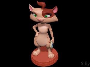 Tambourine Cat - Barnyard the original party 3D 打印模型