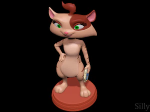 Tambourine Cat - Barnyard the original party 3D Print Model