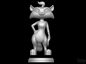 Tambourine Cat - Barnyard the original party 3D Print Model