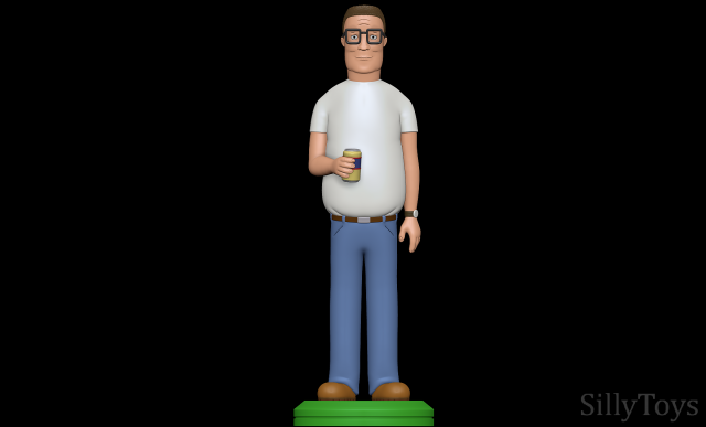 Hank Hill - King of the Hill 3D Print Model .c4d .max .obj .3ds .fbx .stl .blend 