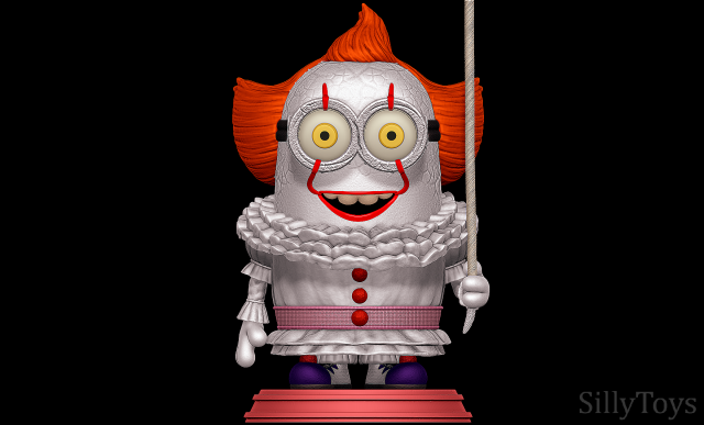 Pennywise Minion 3D Print Model .c4d .max .obj .3ds .fbx .stl .blend 