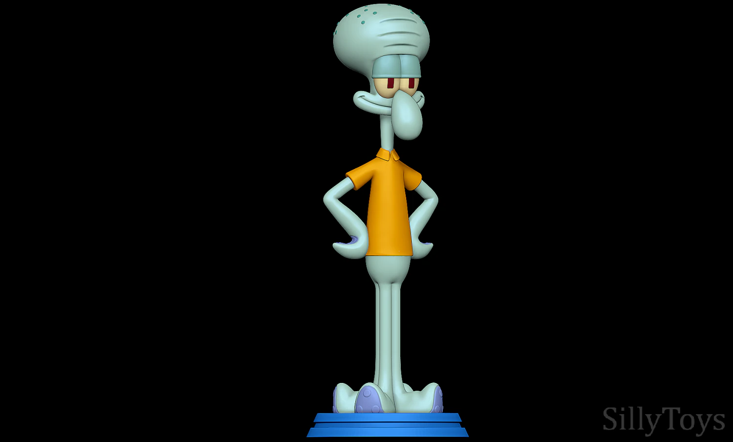 Squidward - SpongeBob SquarePants 3D Print Model .c4d .max .obj .3ds .fbx .stl .blend 