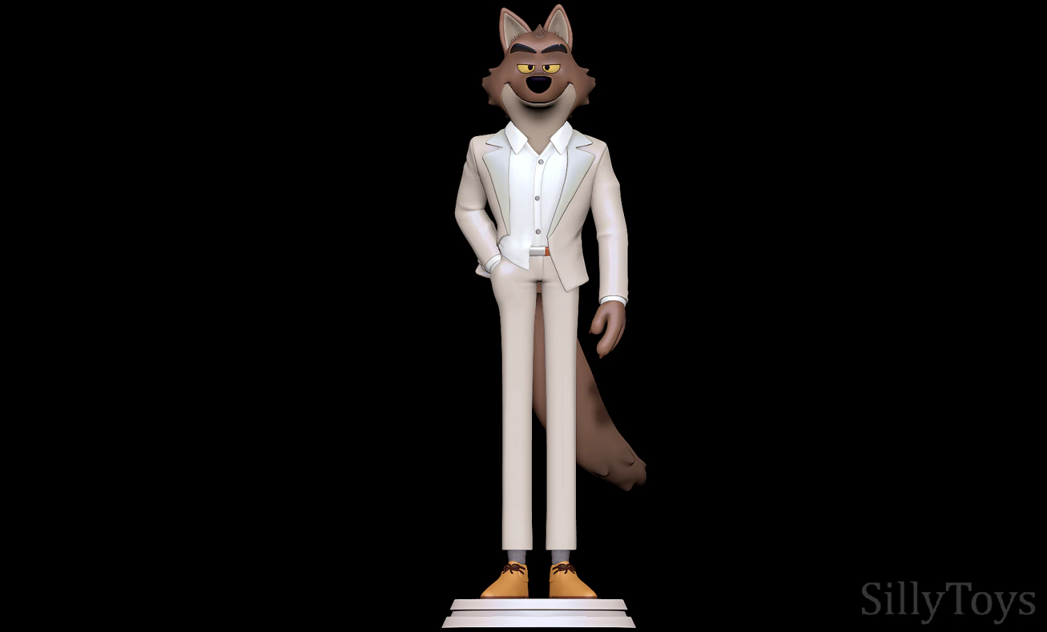 Mr Wolf - The Bad Guys 3D Print Model .c4d .max .obj .3ds .fbx .stl .blend 