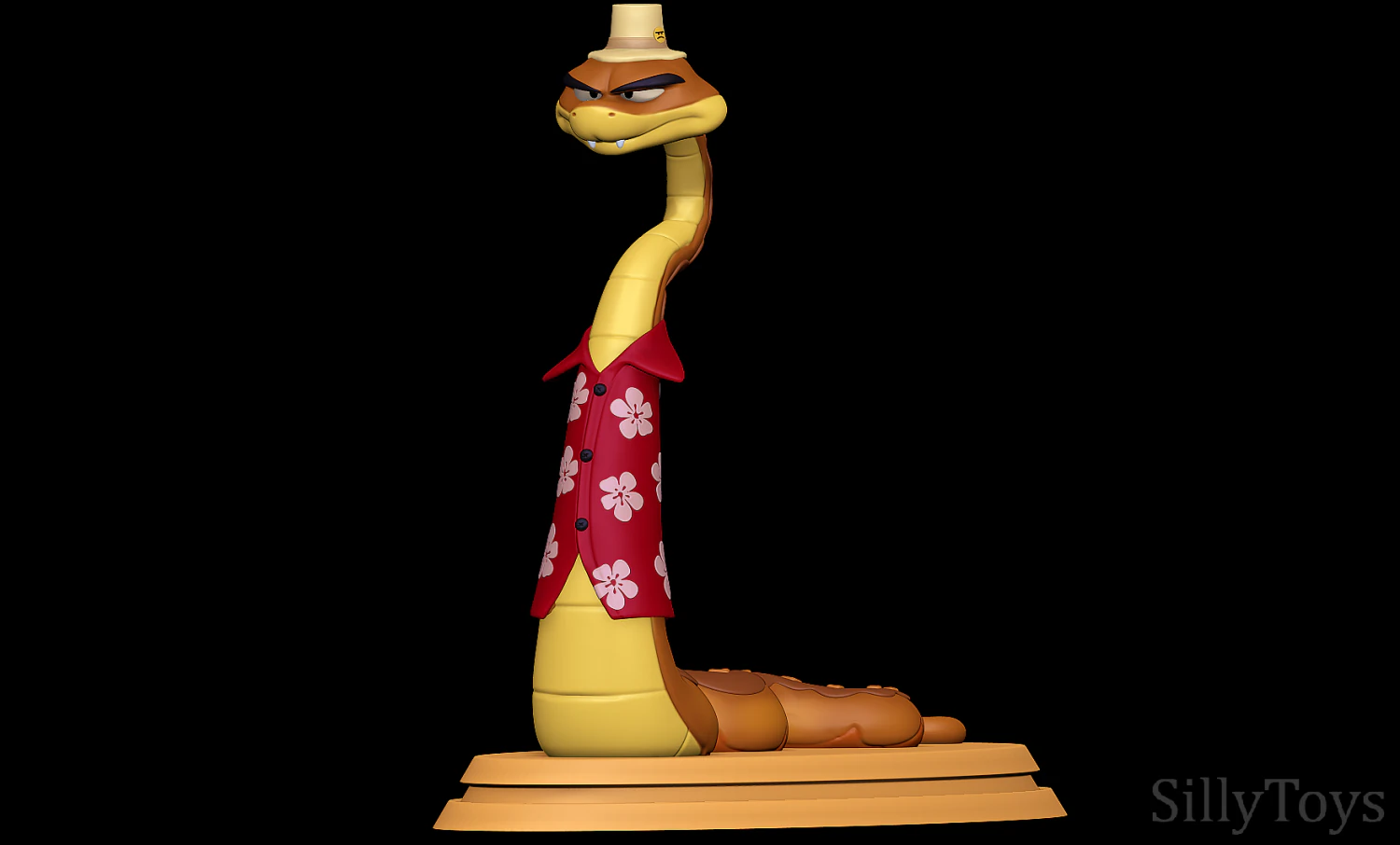 Mr Hubert Snake - The Bad Guys 3D Print Model .c4d .max .obj .3ds .fbx .stl .blend 