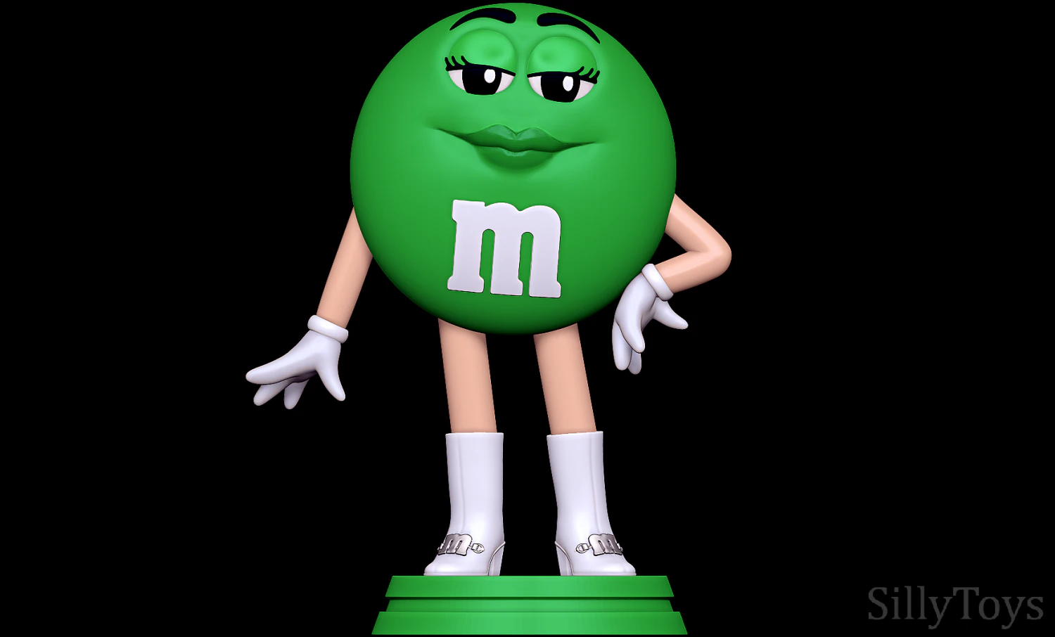 Ms Green - MandMS 3D Print Model .c4d .max .obj .3ds .fbx .stl .blend 