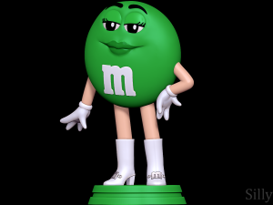 Ms Green - MandMS 3D Print Model