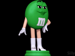 Ms Green - MandMS 3D Print Model