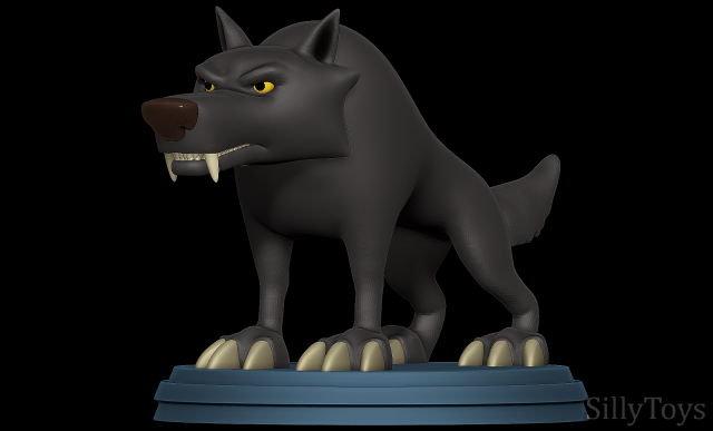 Black Wolf - Niko and the Way to the Stars 3Dプリントモデル .c4d .max .obj .3ds .fbx .stl .blend 