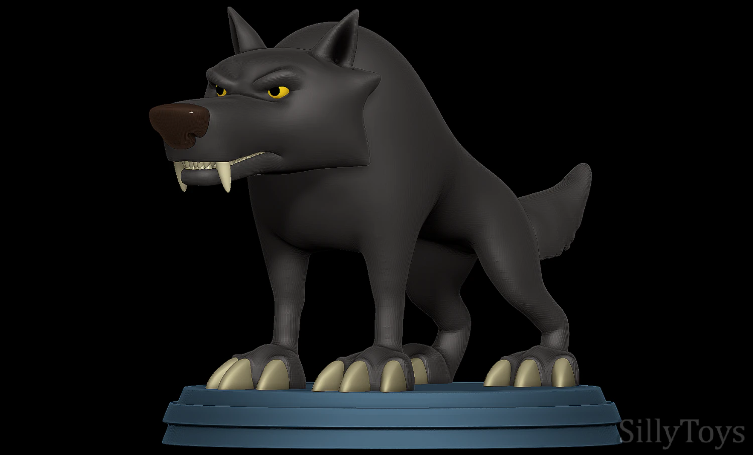 Black Wolf - Niko and the Way to the Stars 3D Print Model .c4d .max .obj .3ds .fbx .stl .blend